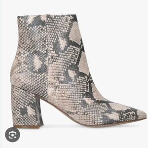 Madden Girl Snake Print Ankle Boots